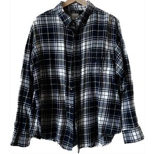 Chaps Men’s Long-Sleeve Button-Down Flannel Top; Size X-Large